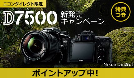 ニコンダイレクト限定 D7500 新発売キャンペーン 特典つき