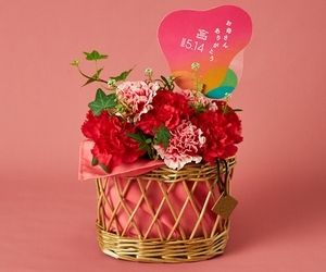 【母の日】ブルームバスケットM レッド